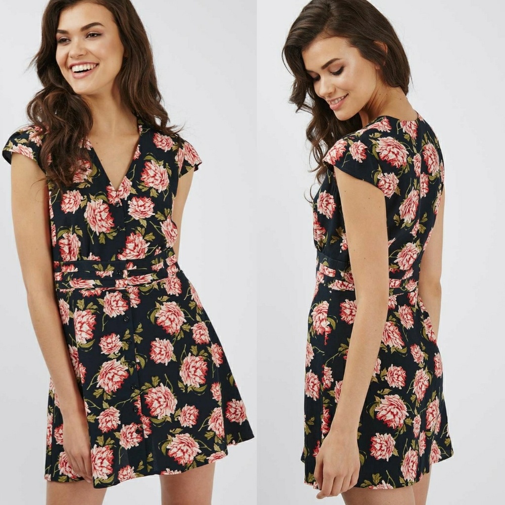 Topshop Romantic Bloom Tea Dress